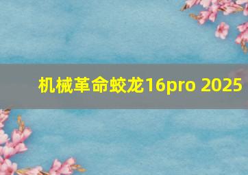 机械革命蛟龙16pro 2025